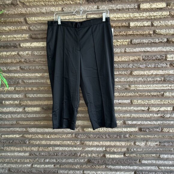 DKNY Classic Vintage Black Cropped Capri Pants Size 12 NWT $115 - Picture 11 of 11
